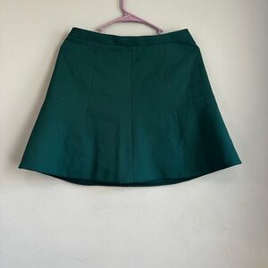 J. Crew Dark Green Mini Skirt
